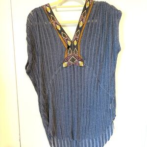 Free People gauze beaded tunic